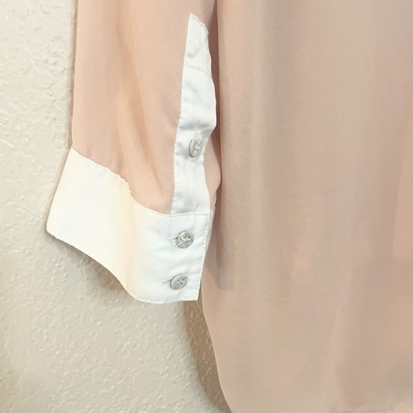 Free People Chic Tan and White Button-Up Blouse - Picture 6 of 6